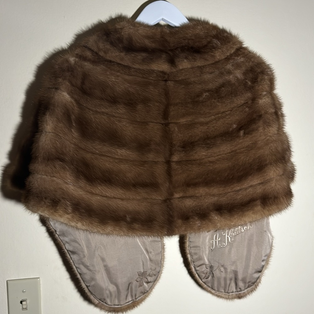 Vintage L’’elegante Autumn Haze Mink Fur Stole - cape shawl size OS - Picture 3 of 8